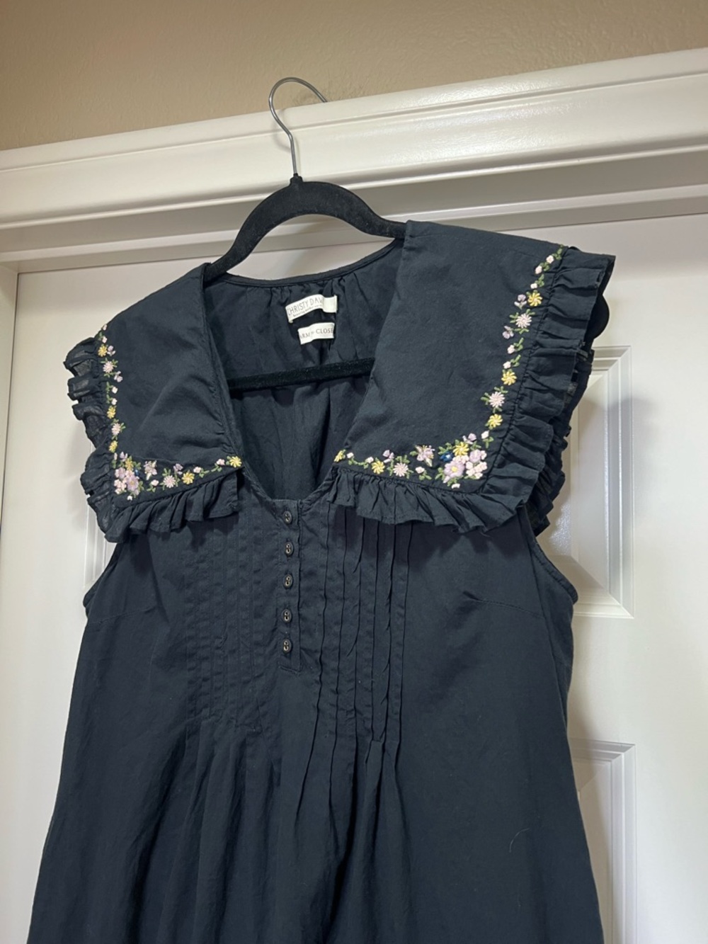 Christy Dawn The Carolina Dress In Night Embroider M - Picture 12 of 12